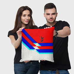 Подушка квадратная Doom geometry cyber sport, цвет: 3D-принт — фото 2