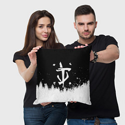 Подушка квадратная Doom winter wild, цвет: 3D-принт — фото 2