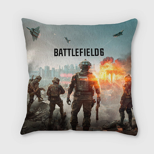 Подушка квадратная Солдаты из Battlefield 6 / 3D-принт – фото 1