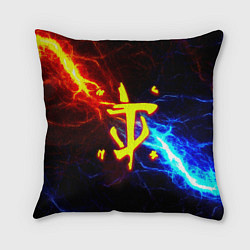 Подушка квадратная Doom шторм с молниями