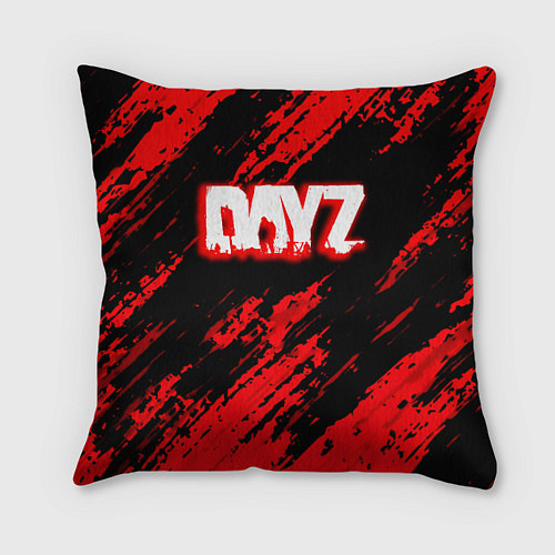 Подушка квадратная Dayz штрихи красок / 3D-принт – фото 1