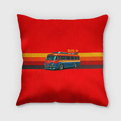 Подушка квадратная Ретро автобус ЗИУ-6, цвет: 3D-принт