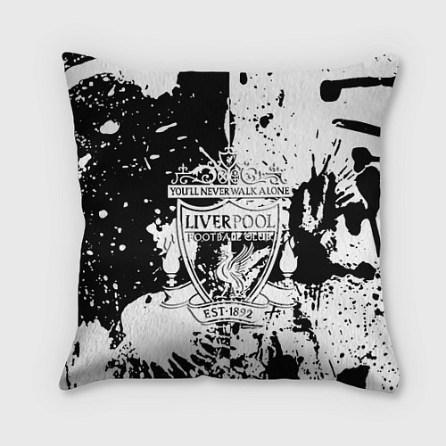 Подушка квадратная Liverpool краски текстура / 3D-принт – фото 1