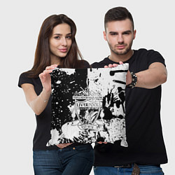 Подушка квадратная Liverpool краски текстура, цвет: 3D-принт — фото 2