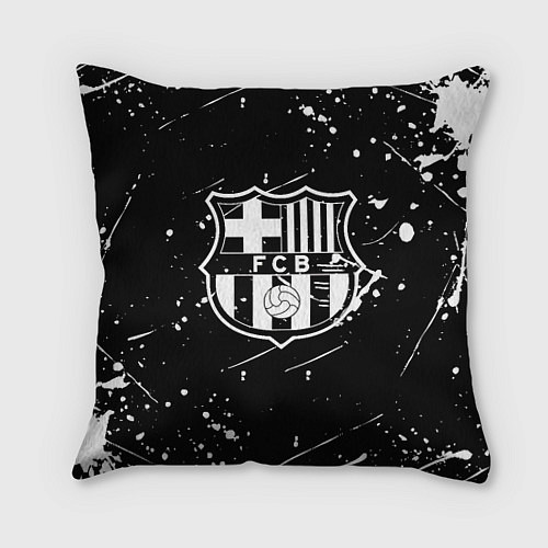 Подушка квадратная Barcelona краски белые / 3D-принт – фото 1