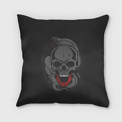 Подушка квадратная Змеиный череп, цвет: 3D-принт