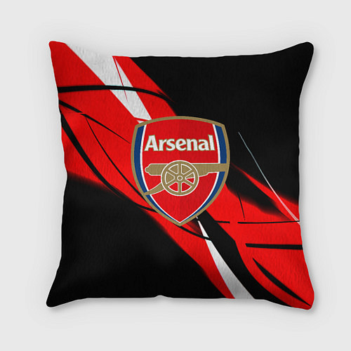 Подушка квадратная Arsenal абстракция полосы / 3D-принт – фото 1
