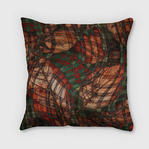 Подушка квадратная Бесконечный клетчатый паттерн / 3D-принт – фото 1