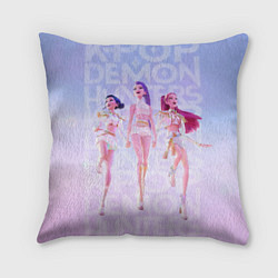 Подушка квадратная Huntrix KPop Demon Hunters, цвет: 3D-принт