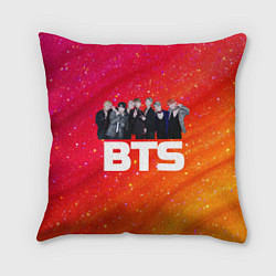 Подушка квадратная BTS блестящий фон, цвет: 3D-принт