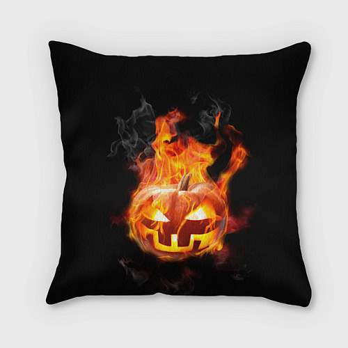 Подушка квадратная Горящая тыква джек / 3D-принт – фото 1