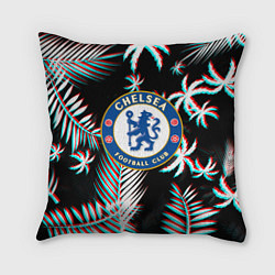 Подушка квадратная Chelsea тропики глитч текстура, цвет: 3D-принт