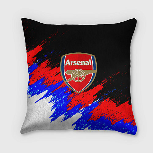 Подушка квадратная Арсенал краски триколор / 3D-принт – фото 1