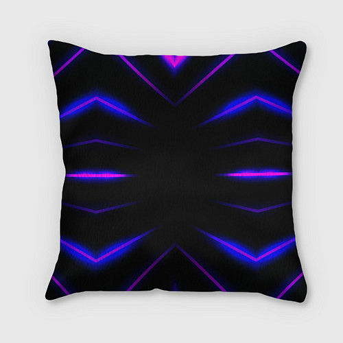 Подушка квадратная Color black neon neon / 3D-принт – фото 1