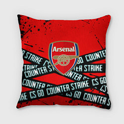 Подушка квадратная Arsenal x counter strike game