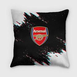 Подушка квадратная Арсенал краски глитч текстура