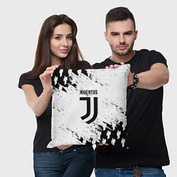 Подушка квадратная Juventus люди спорт, цвет: 3D-принт — фото 2