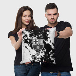 Подушка квадратная Juventus белый дым, цвет: 3D-принт — фото 2