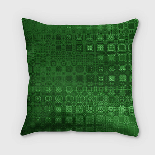Подушка квадратная Текстура изумрудное мерцание / 3D-принт – фото 1