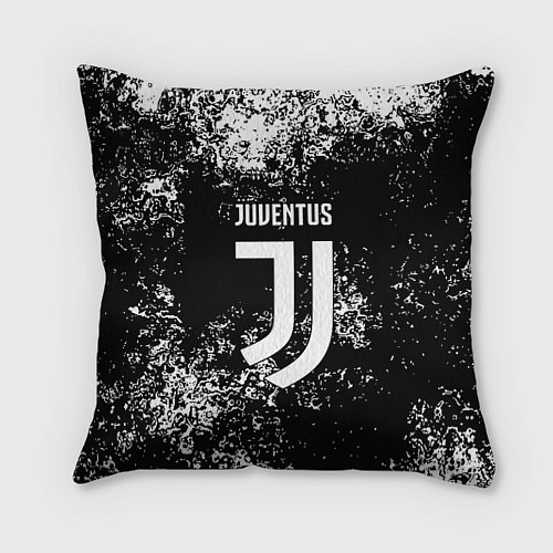Подушка квадратная Ювентус брызги красок / 3D-принт – фото 1