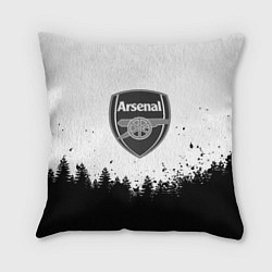 Подушка квадратная Arsenal черный лес, цвет: 3D-принт