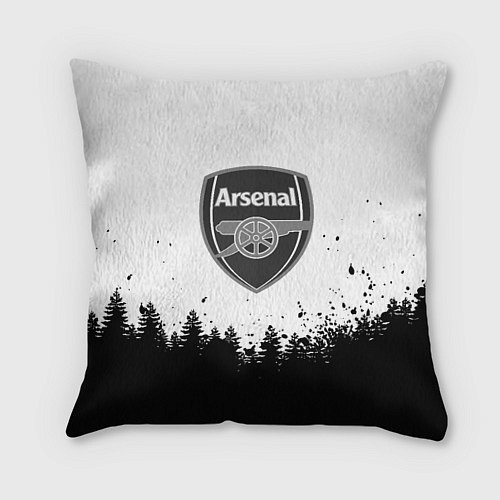 Подушка квадратная Arsenal черный лес / 3D-принт – фото 1