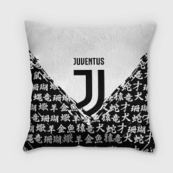 Подушка квадратная Juventus символы китайские