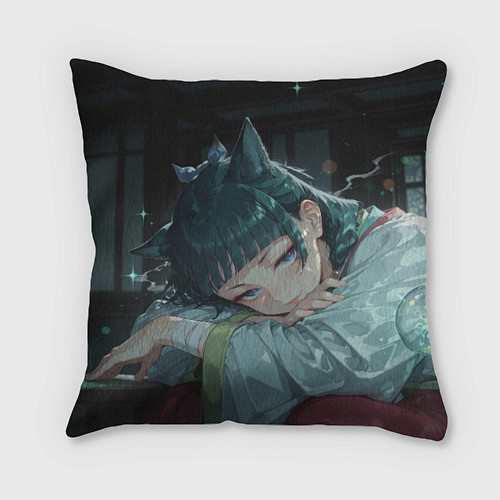 Подушка квадратная Маомао с кошачьими ушками / 3D-принт – фото 1