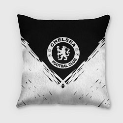Подушка квадратная Челси белые краски, цвет: 3D-принт