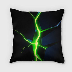 Подушка квадратная Neon green glow, цвет: 3D-принт