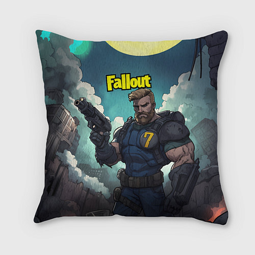 Подушка квадратная Fallout седьмой / 3D-принт – фото 1