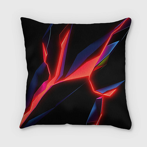 Подушка квадратная Neon red / 3D-принт – фото 1