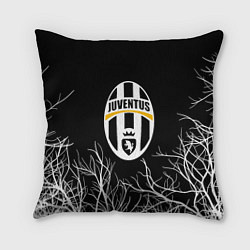 Подушка квадратная Ювентус деревья белые, цвет: 3D-принт