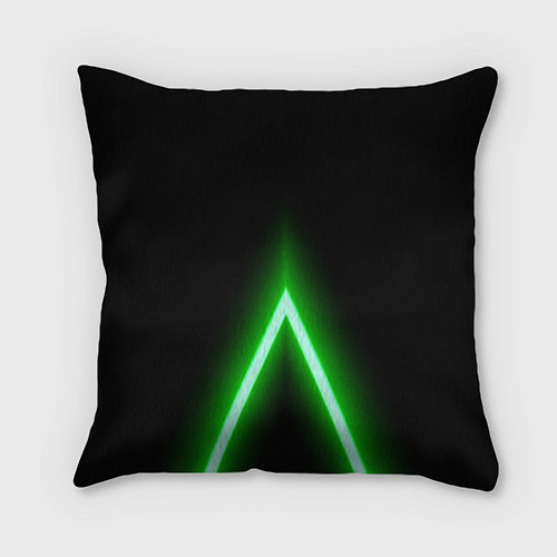 Подушка квадратная Color neon green / 3D-принт – фото 1