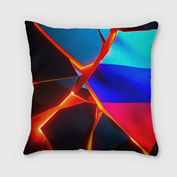 Подушка квадратная Russia flag fractures
