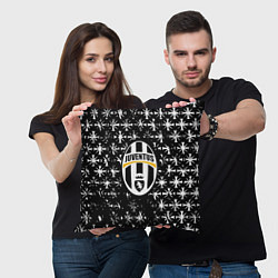 Подушка квадратная Juventus x farcry краски, цвет: 3D-принт — фото 2