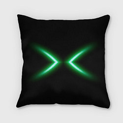 Подушка квадратная Neon green lines