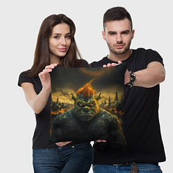 Подушка квадратная Шрек после взрыва, цвет: 3D-принт — фото 2