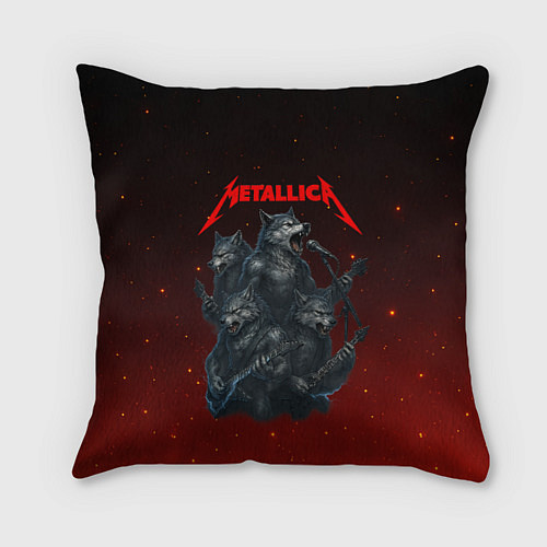 Подушка квадратная Metallica в виде волков / 3D-принт – фото 1