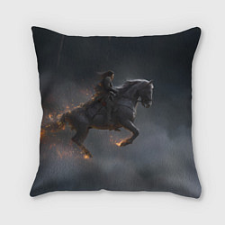Подушка квадратная Летящая лошадь с искрами