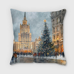 Подушка квадратная Новогодняя Москва