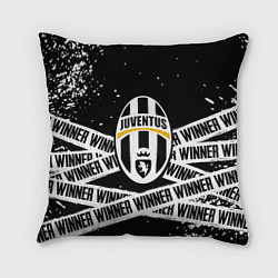 Подушка квадратная Juventus подедитель краски, цвет: 3D-принт