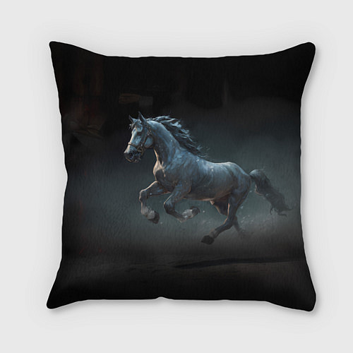 Подушка квадратная Конь бегун / 3D-принт – фото 1
