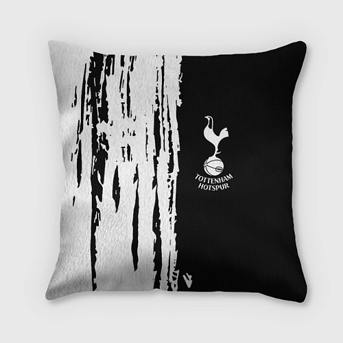 Подушка квадратная Tottenham Hotspur белые краски / 3D-принт – фото 1