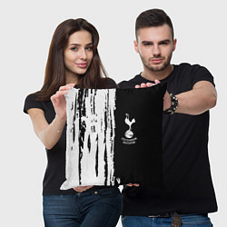 Подушка квадратная Tottenham Hotspur белые краски, цвет: 3D-принт — фото 2