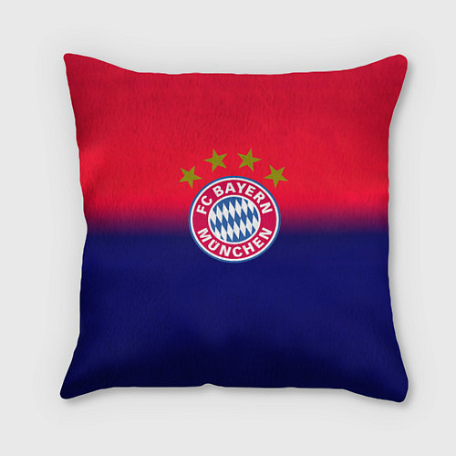 Подушка квадратная Бавария Мюнхен градиент / 3D-принт – фото 1