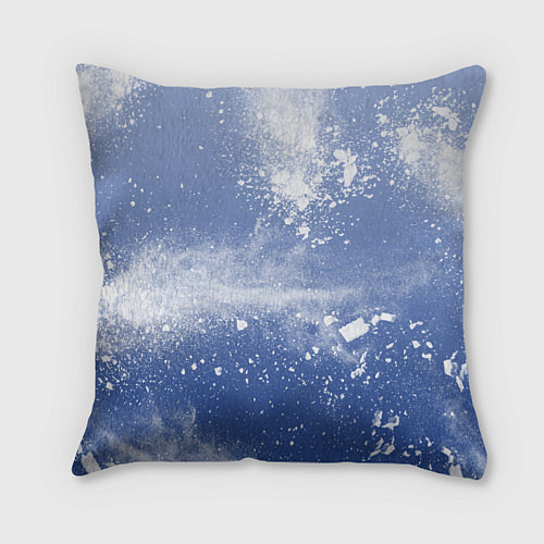 Подушка квадратная Снежки попали в тебя / 3D-принт – фото 1