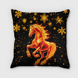 Подушка квадратная Пылающая лошадь