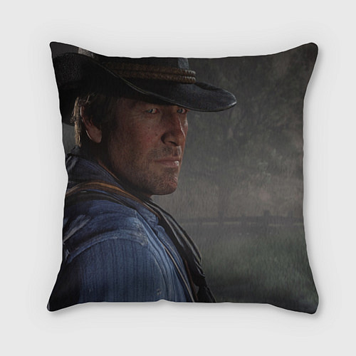 Подушка квадратная Артур Морган / 3D-принт – фото 1