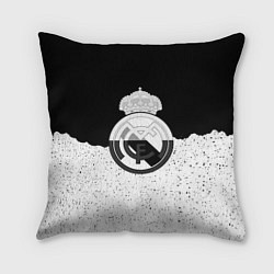 Подушка квадратная Реал Мадрид лого ночь текстура